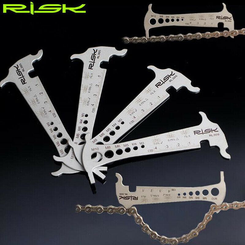 3 In 1 Bicycle Chain Checker Bike Gauge Tool Wear Gauge Calipers Measuring   LS