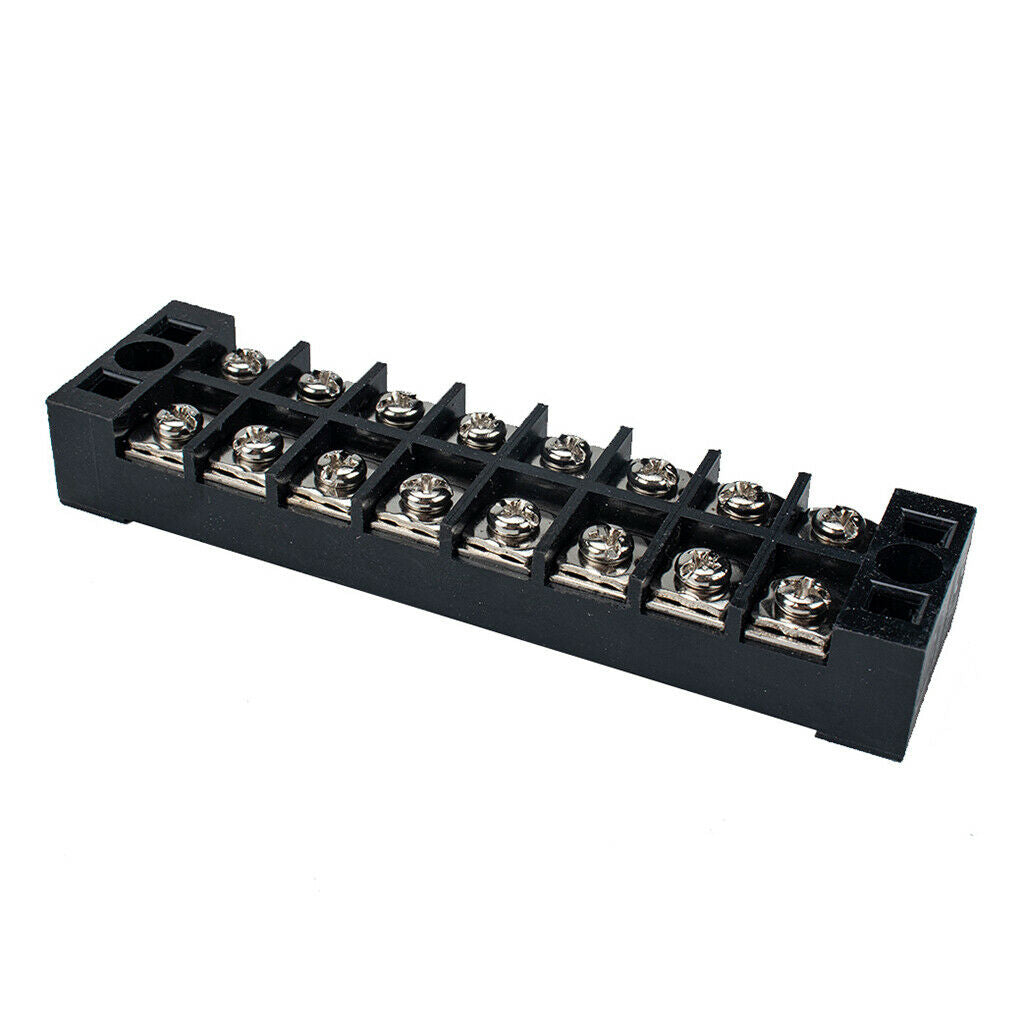 5pcs Dual Row 8 Positions Wire Screw Terminal Electric Barrier Strip Block 25A