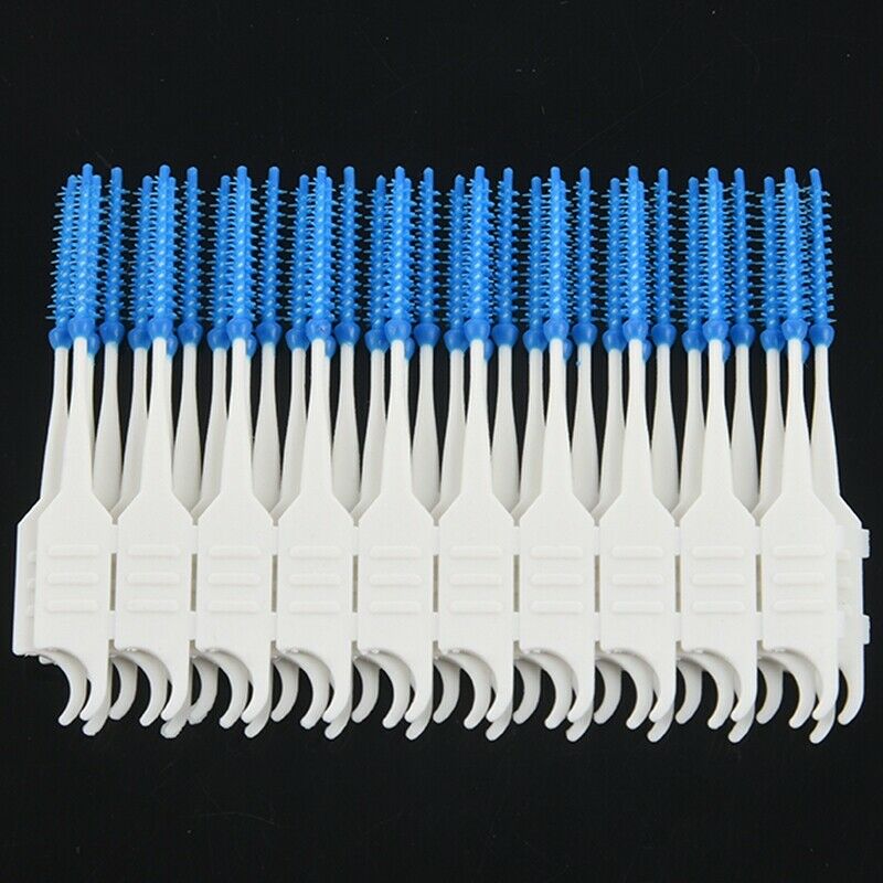 40pcs Teeth Toothpicks Dental Floss Picks Interdental Brush Stick Tooth Clean A1