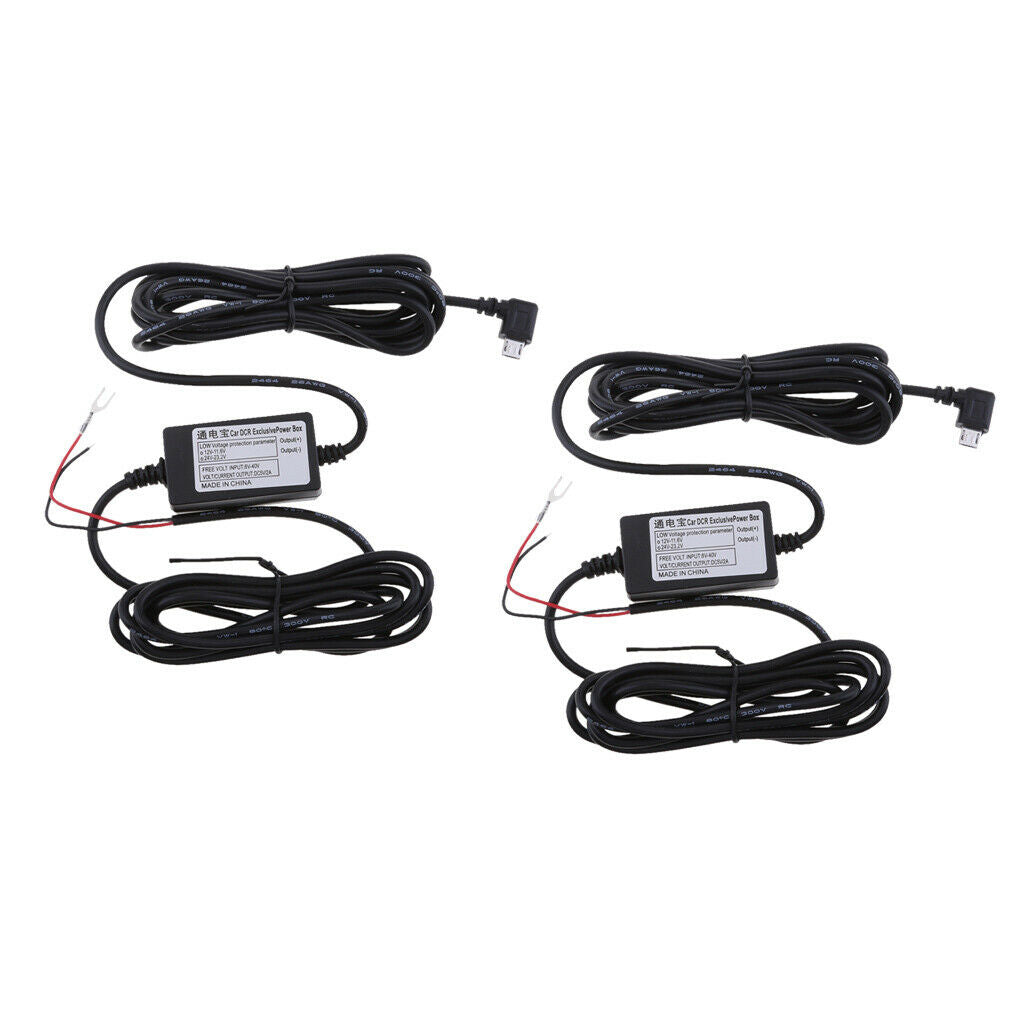 2 Pcs Step Down Converter Hard Wire Micro USB Port Low Voltage Protection
