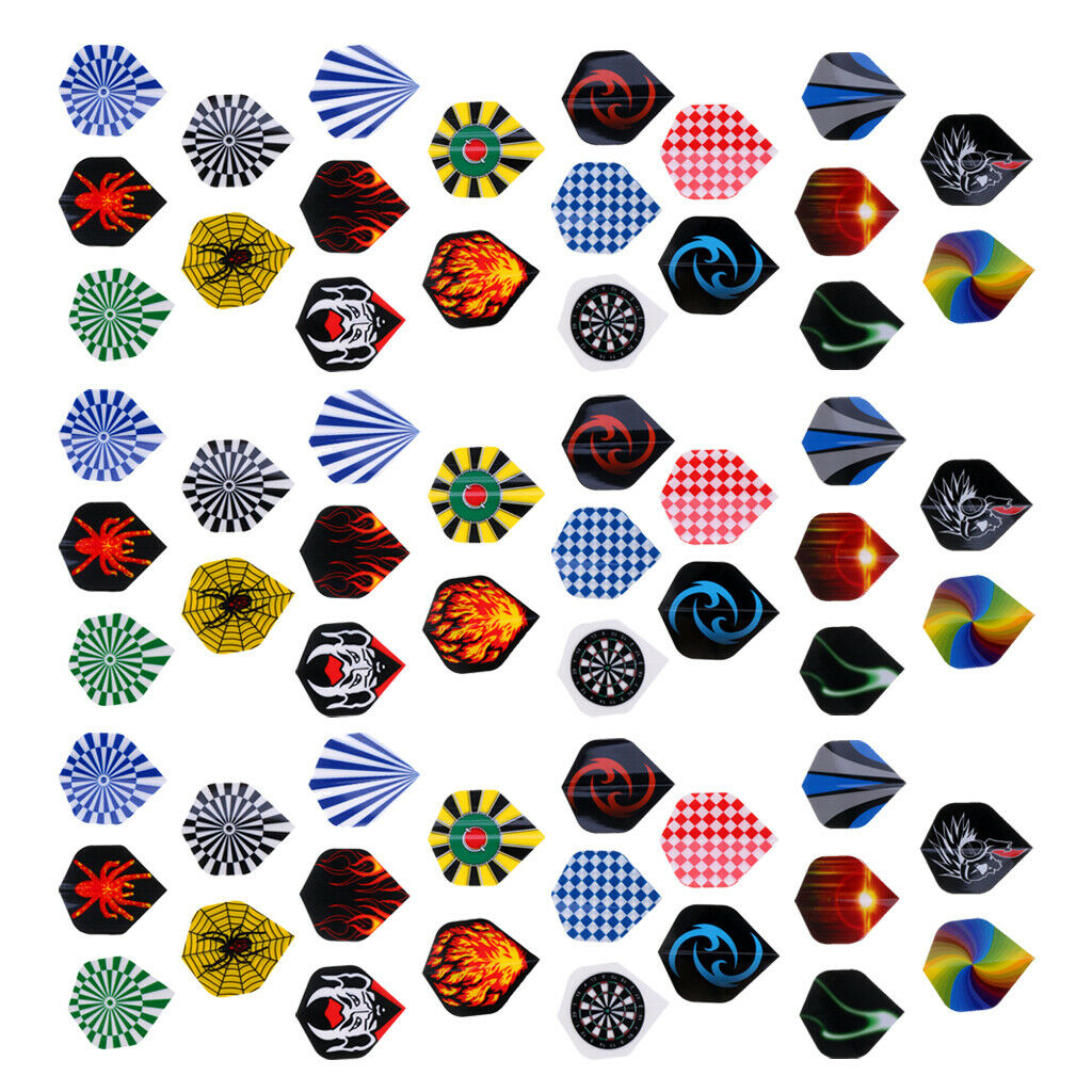 3 Sets/60 Pieces Professional  Flights Standard Shape, Mixed Color