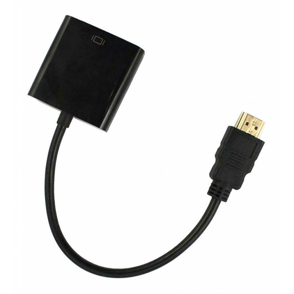 HDMI Male to VGA Female + Aux Audio Cable Adapter Video Digital Converter
