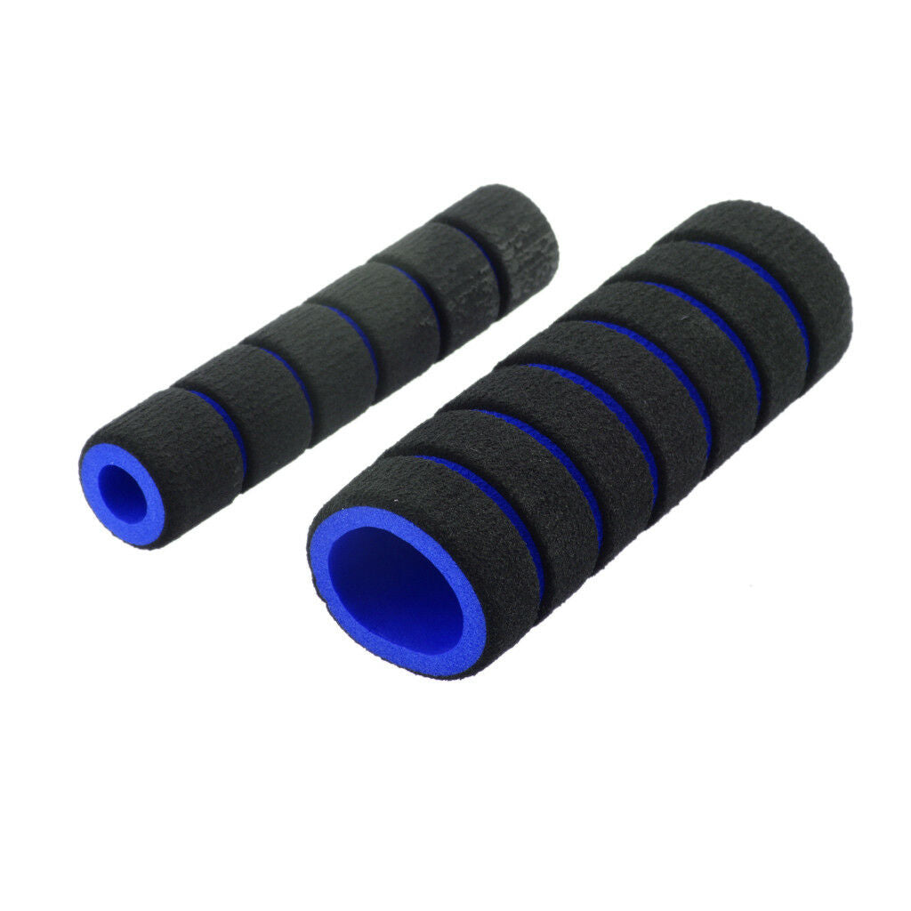 4-in-1 Blue Bicycle Motorcycle Bike Quad Handle Bar Foam Sponge Gloves Cover