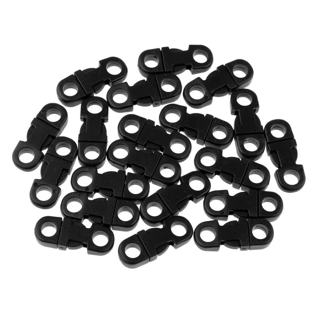 20pcs Outdoor Paracord Bracelet Cord Keychain Side Release Buckle Clip for 5mm