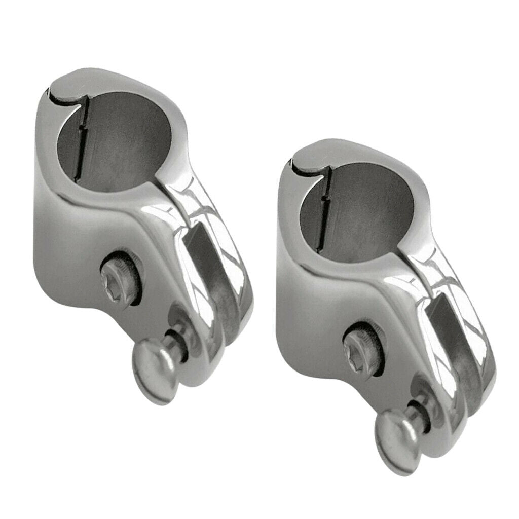 2pcs Boat Cover / Canopy Fitting Tube Knuckle Clamps Fit 25mm OD Tube Hinged