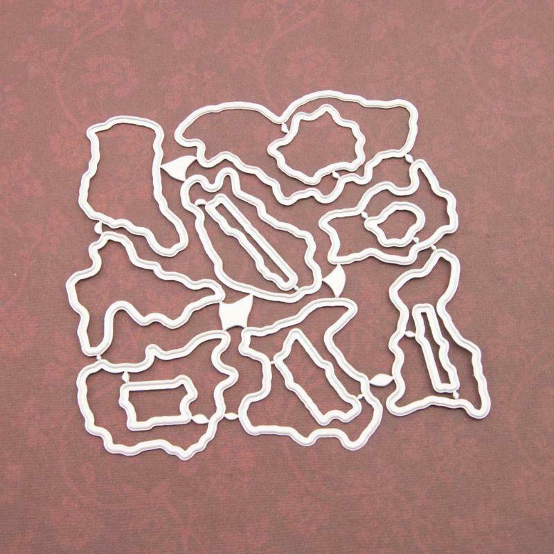 Thank You Bunny Seal Stamp with Cutting Dies Stencil Set DIY Scrapbooking Emboss