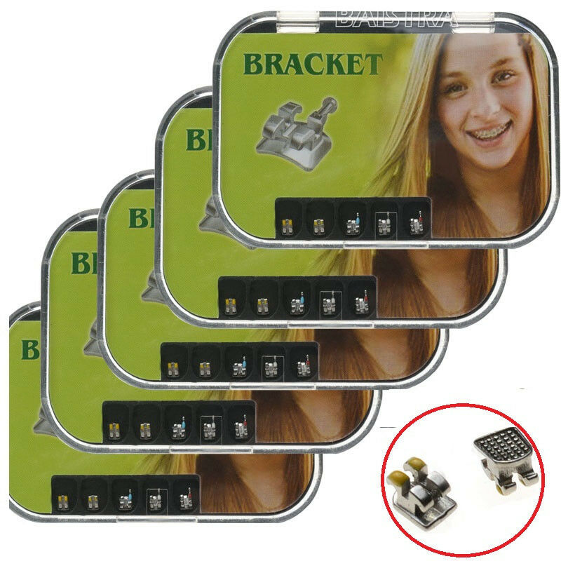 20XAZDENT Dental Metal Orthodontic Brackets Braces MIM Mini Roth.022 Hooks 3 4 5