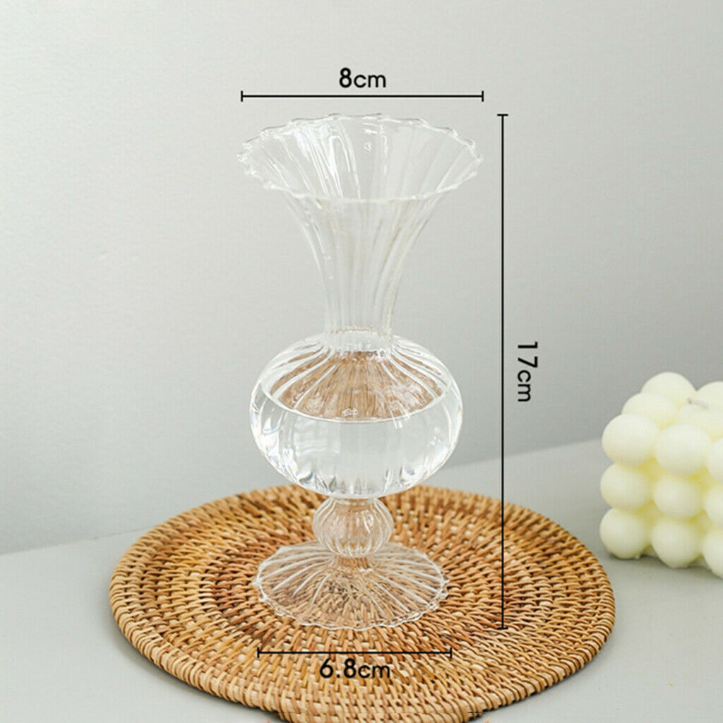 4x Glass Vase Hydroponic Terrarium Floral Container Home Indoor Outdoor