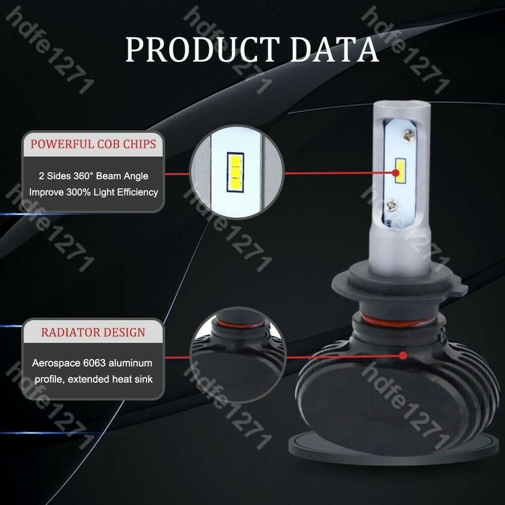 High Power White LED Headlight+Fog Light Bulb 6X For Benz GL450 07-12 E320 08-09