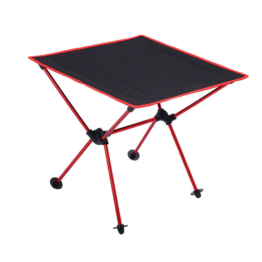 Foldable Camping Picnic Table Portable Compact for Camp Beach Outdoor Red
