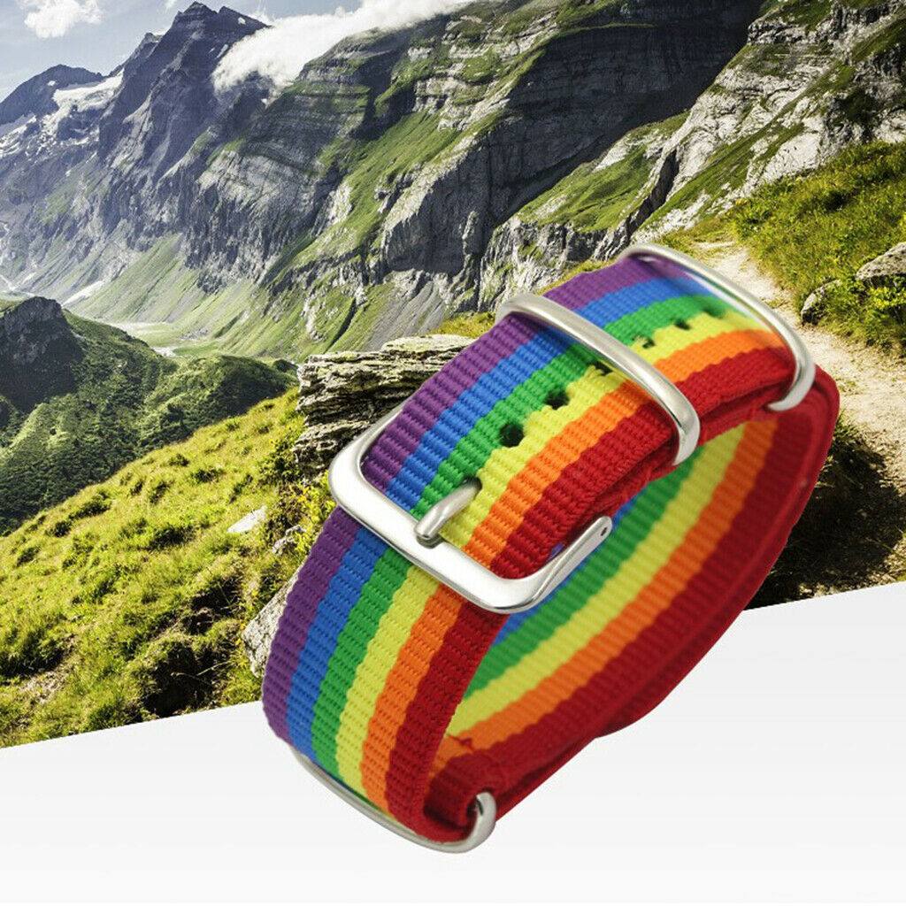 Watch Band Pin Buckle Nylon Webbing Replacement Strap 18mm