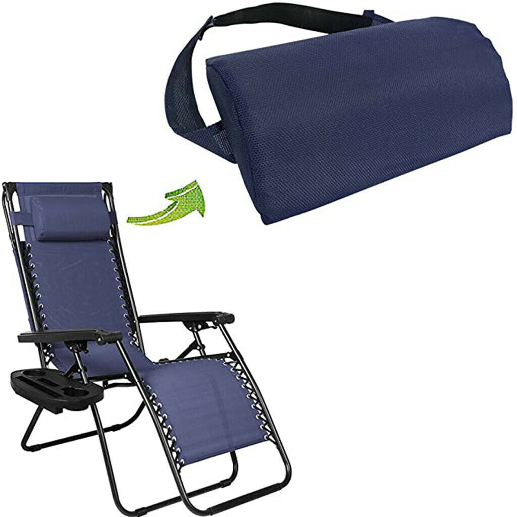 2-piece Head Cushion Headrest for Garden Folding Recliner Leisure Chair