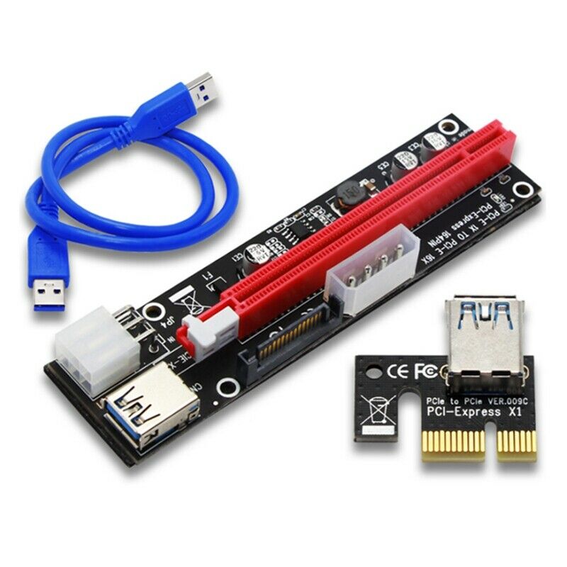 VER103C 3 in 1 LED Riser Power PCI-E Riser Card 4Pin 6Pin Sata 15PIN PCI ExpreM7