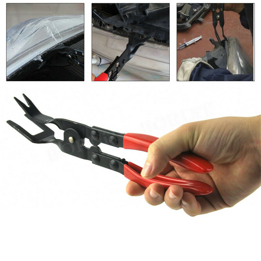 Portable Car Upholstery Fastener Trim and Panel Removal Tools Clip Plier Set