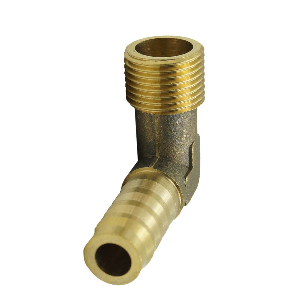 Brass Hose Quick Release Thread Joint Coupler Connector Male Elbow 3/8 6mm