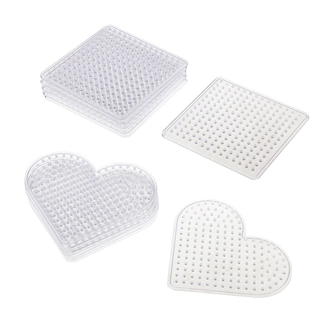 12 Pcs Clear  Hama Beads Peg Board Pegboard Template DIY Kids Children