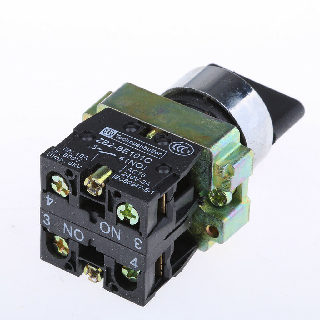 22mm 2NO 3 position rotary switch Self-locking switch