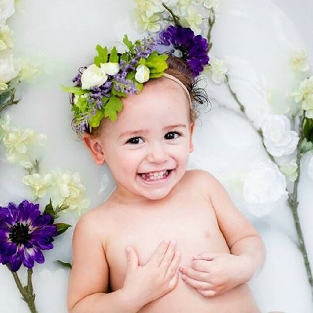 Girls Floral Crown Head Party Flower Hair Accessory