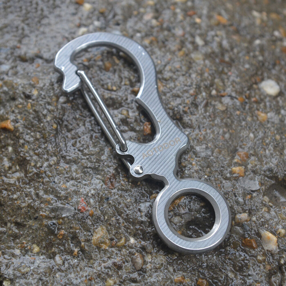 Stainless Steel Keychain Keyring EDC Outdoor Multifunction Pocket Tool Fi.l8