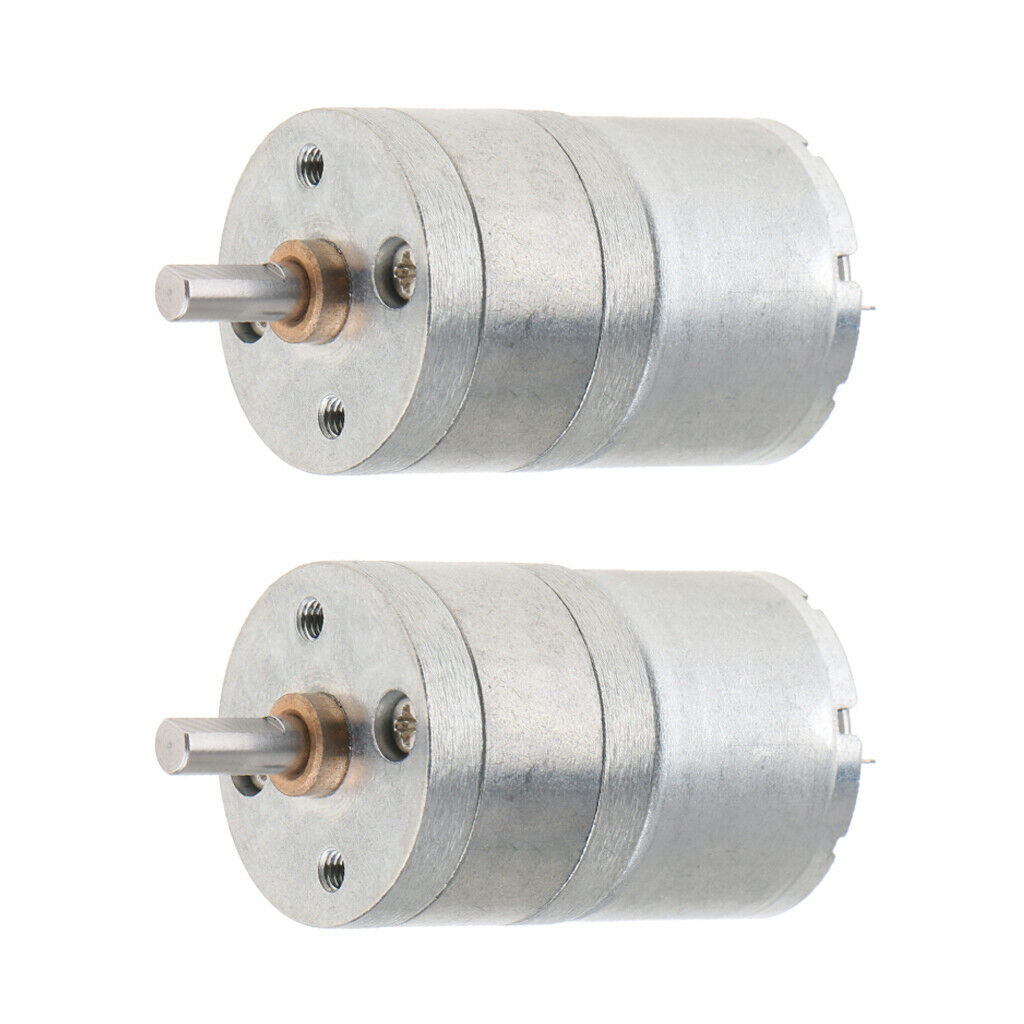 2 Pieces Mini Gear Electric Motor Gearmotors 1800rpm High Torque for DIY