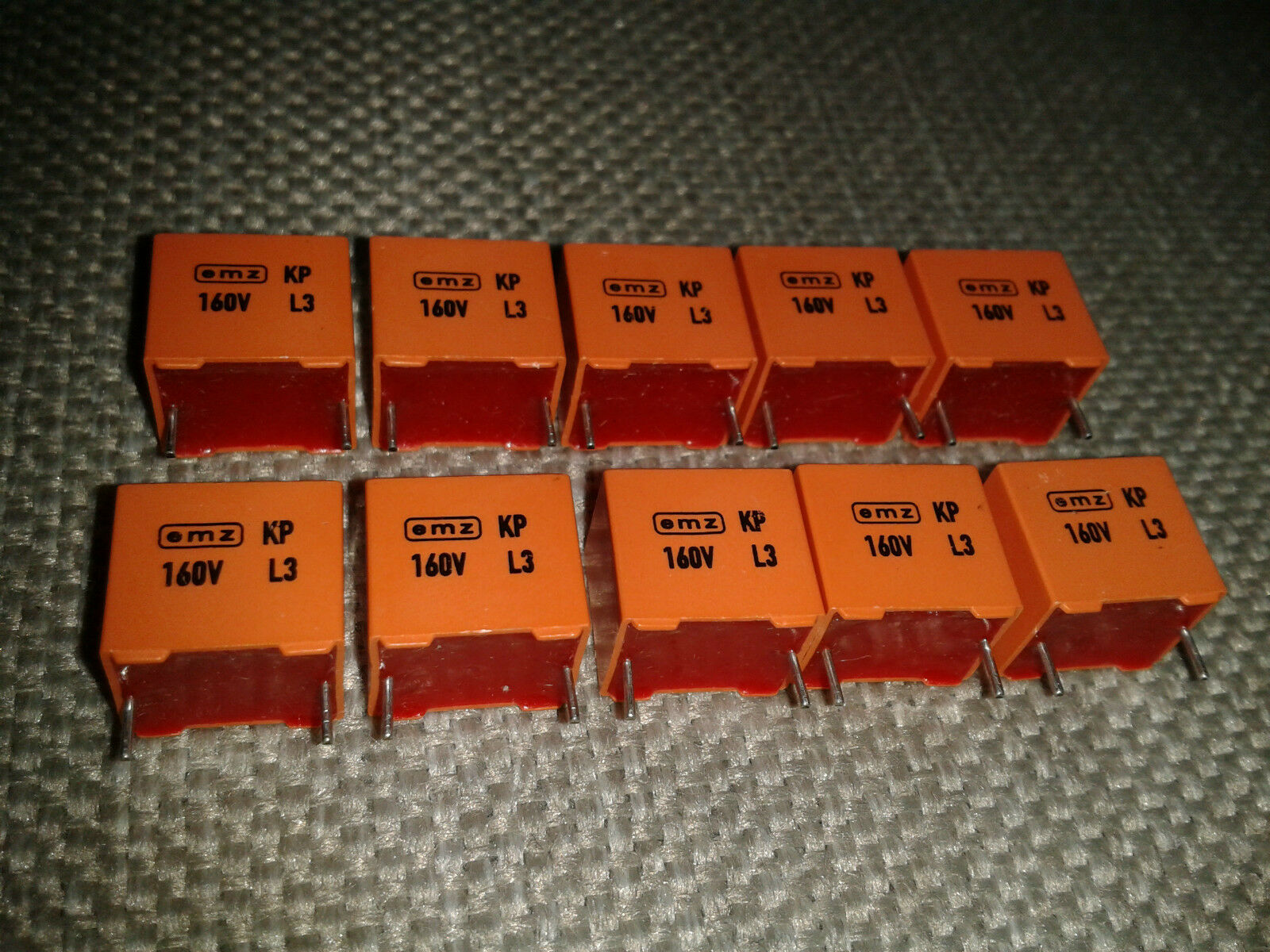 10x NOS 10NF 160V 1% EMZ SIEMENS KP HI_END FILM/FOIL CAPS (mkp1837) FOR AUDIO !