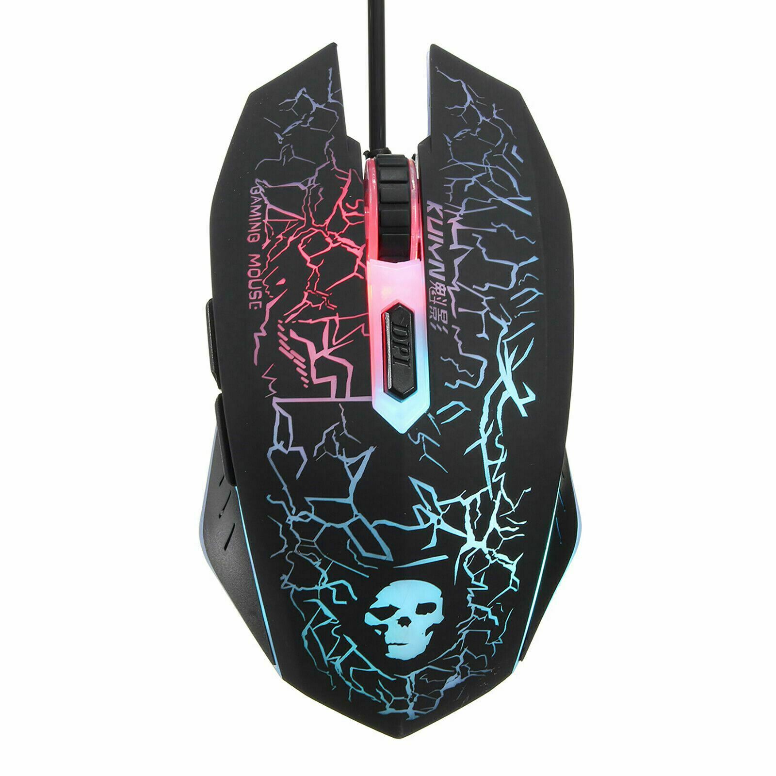 Waterproof LED Backlit Wired Mechanical Gaming Keyboard 2400DPI Mouse Pad Combo
