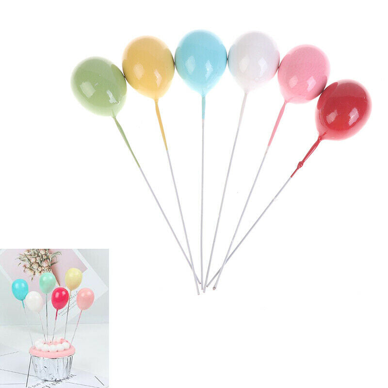 6pcs/lot Balloon Cake Topper Happy Birthday Cake Topper Wedding Party Deo.l8