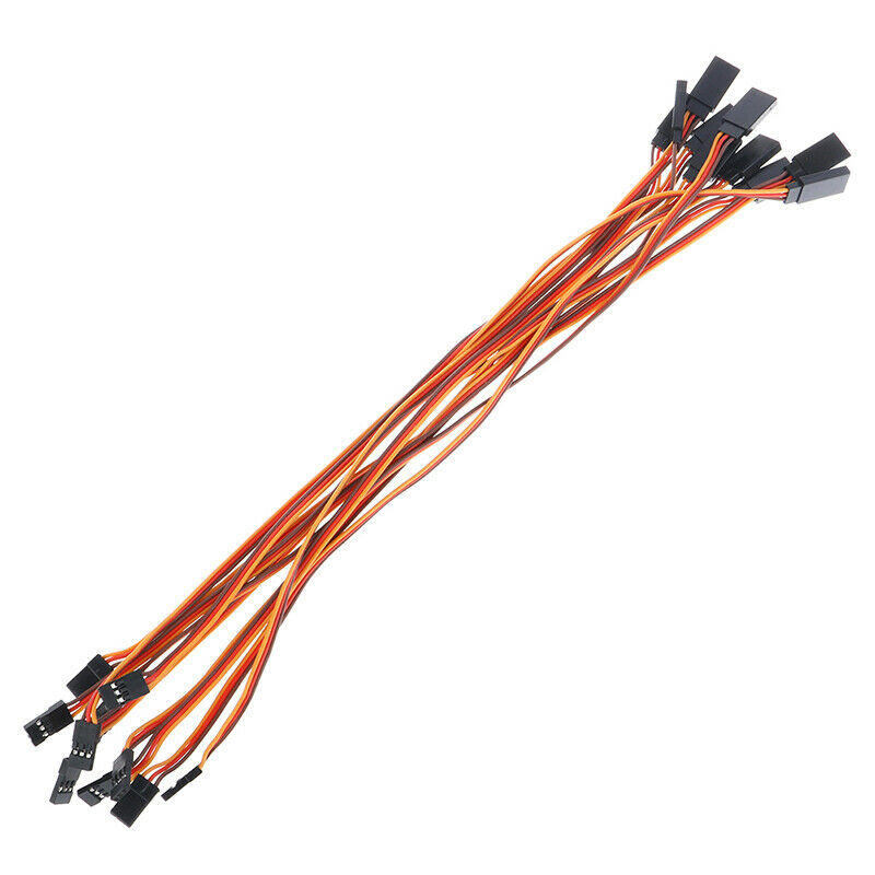 10Pcs 30cm Servo Extension Lead Wire Cable For RC Futaba JR Male to Female 3 TL
