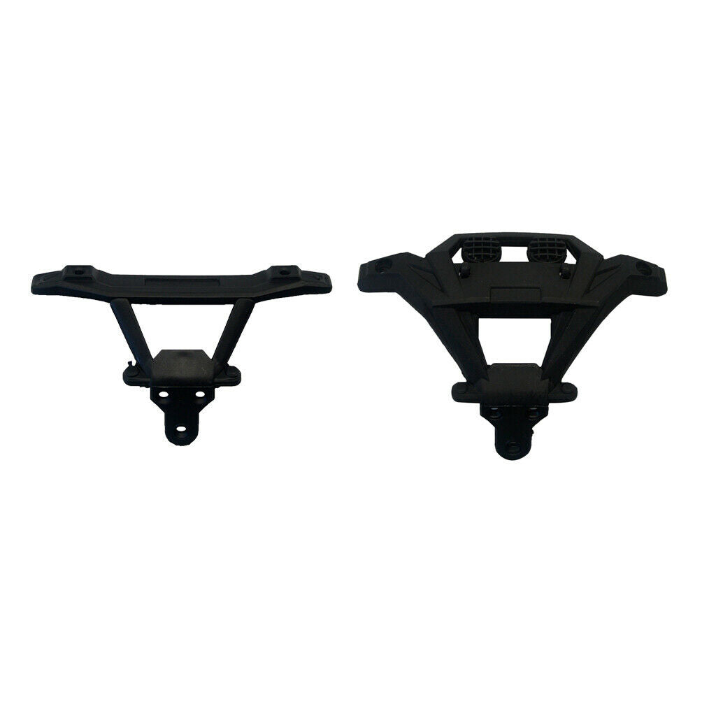 2Pcs Rc Car Front Rear Bumper DIY Fit for Xinlehong 9125 Replacements Black