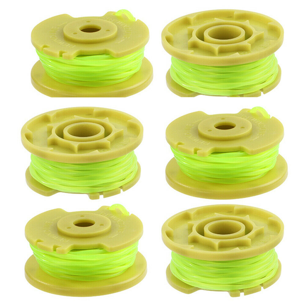 6pcs  Weed Eater String Line Trimmer Spool Head For Ryobi AC80RL3 18V 24V 40V