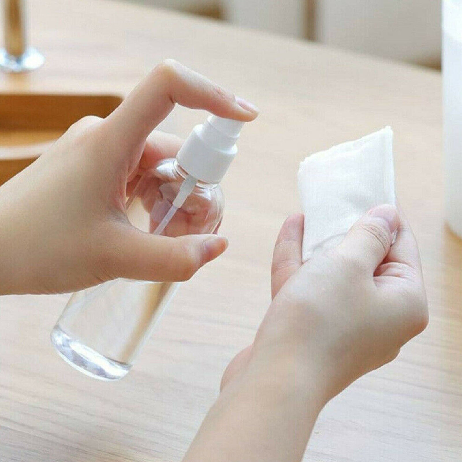 10PCS 60ml Clear Empty Spray Bottle Transparent Plastic Perfume Travel
