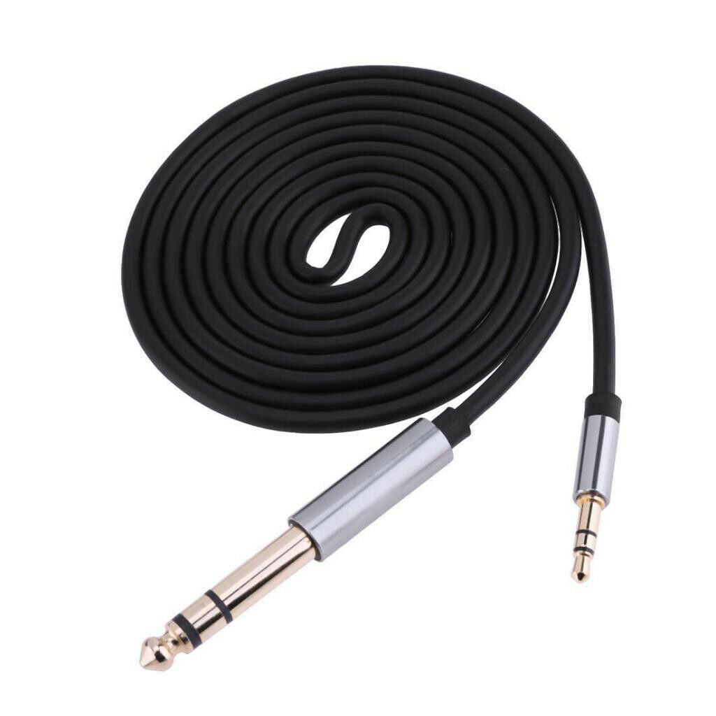 2 pieces 6.35 mm, 1/4 inch, plug to 3.5 mm, 1/8 inch, jack plug, stereo