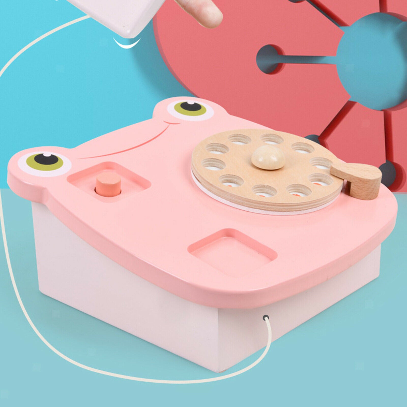 Wooden Frog Telephone Emotion Cultivation Phone Game Toys Kids Pretend Play