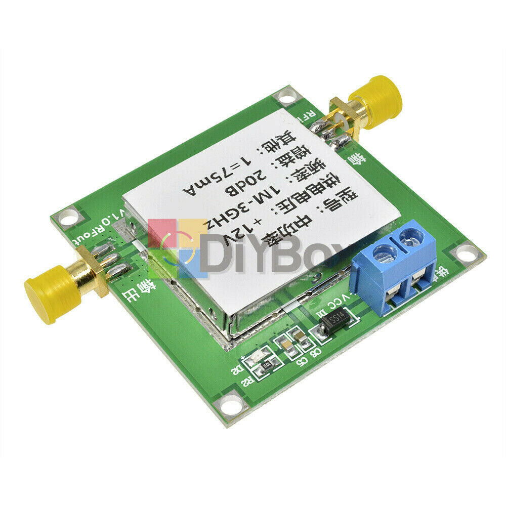 2.4GHz 20dB LNA RF Broadband Low Noise Amplifier Module UHF HF VHF1-3000MHz