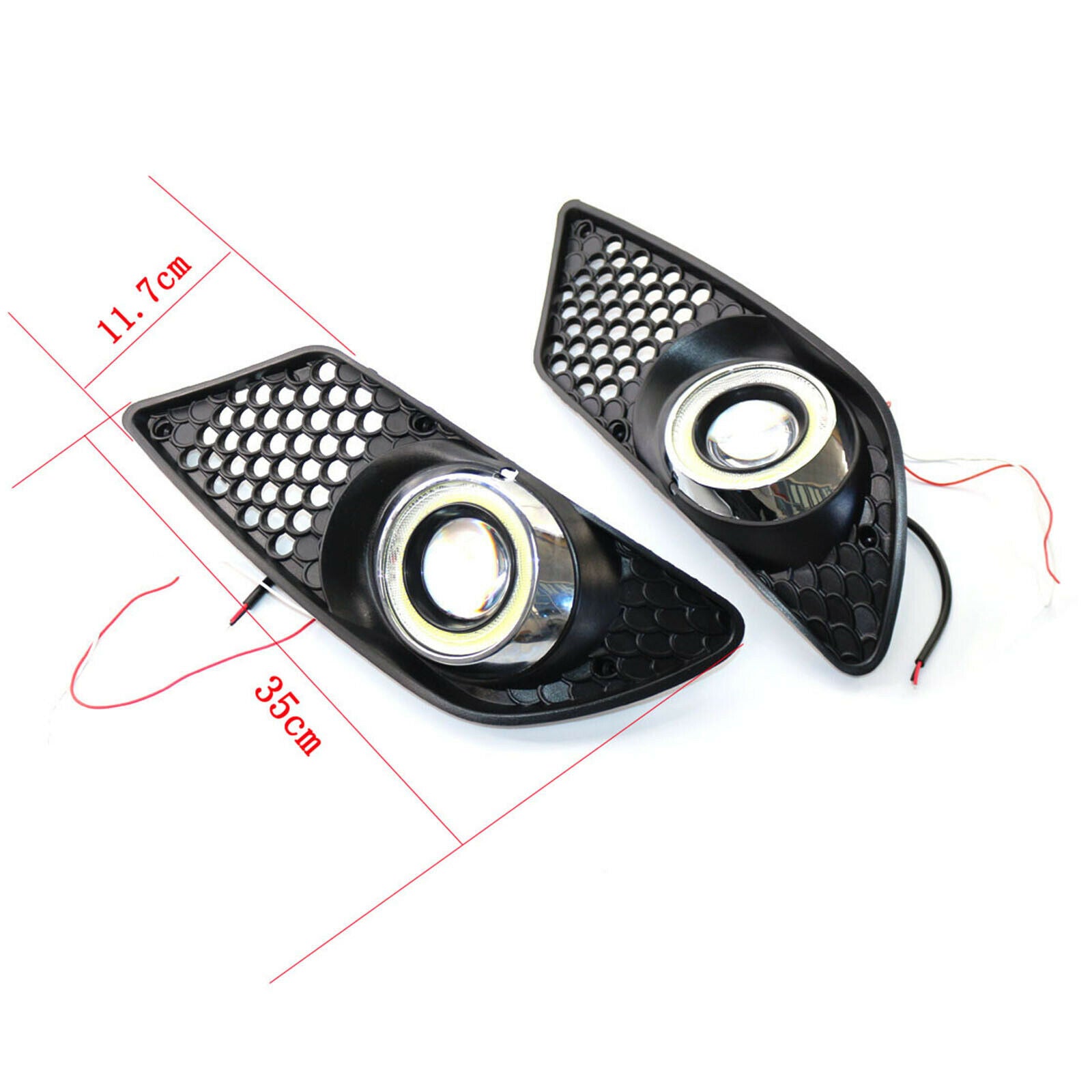 2x Right and Left Fog Light Grille Compatible for  2008-2010