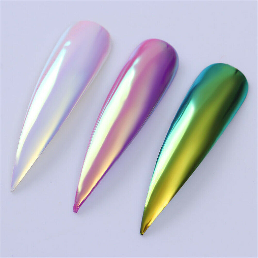 US Hot DIY Nail Art Pigment Glitter Mirror Mermaid Chrome Powder Dust Gel Polish