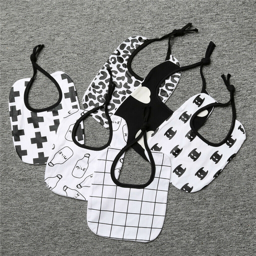 Baby Boy Girl Toddler Infant Feeding Burp Cloth Drool Bibs Pinny Cotton 3