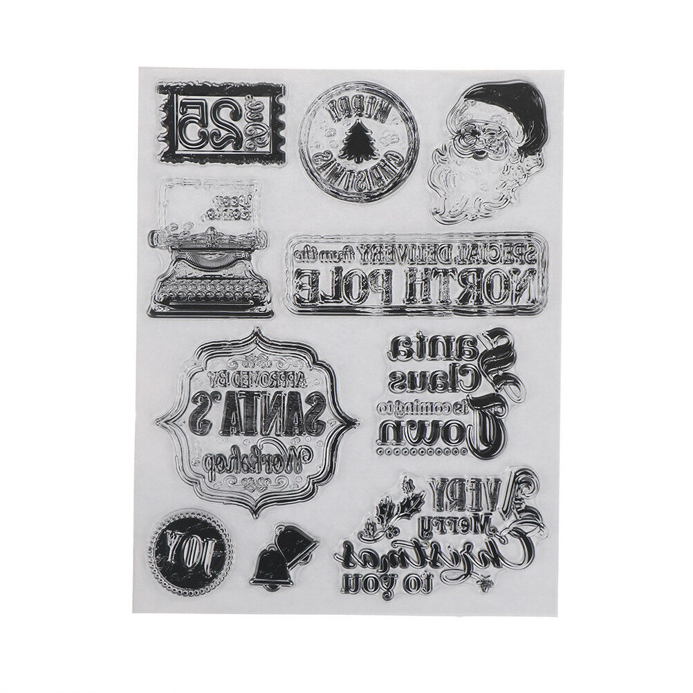 Christmas Santa Transparent Silicone Clear Stamp Scrapbook Embossing Album.l8