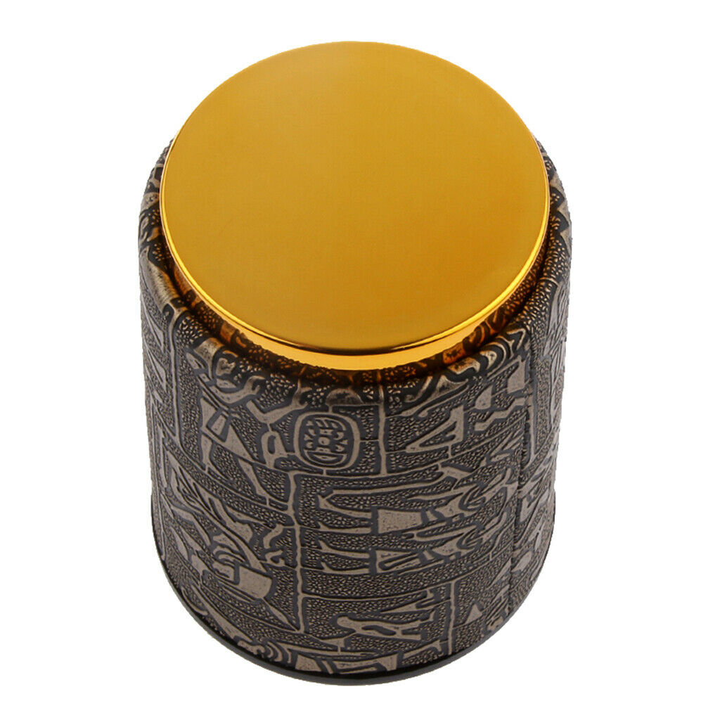 10 Yellow Pieces Ten Sided D10 Dice with A Cup of Dice for D & D Trpg