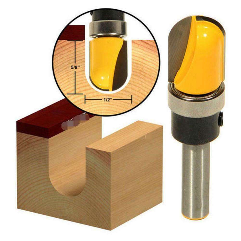 1pc 1/4in SH 5/8in  Full Length Ball Round Nose Router Bit Milling Cutter @