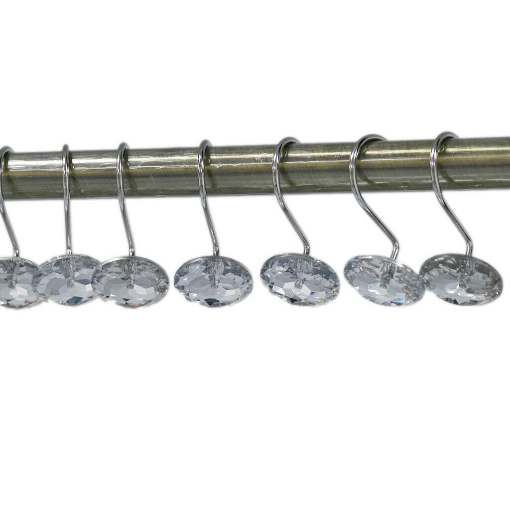 Pack Rhinestone Window Curtain   Hook Drapery Valance Hanger Hook White