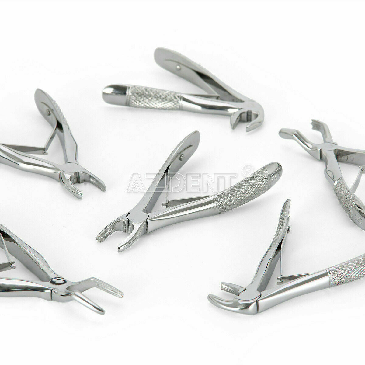 7Pcs Dental Surgical Extraction Tooth Extracting Forceps Plier Stainless Steel