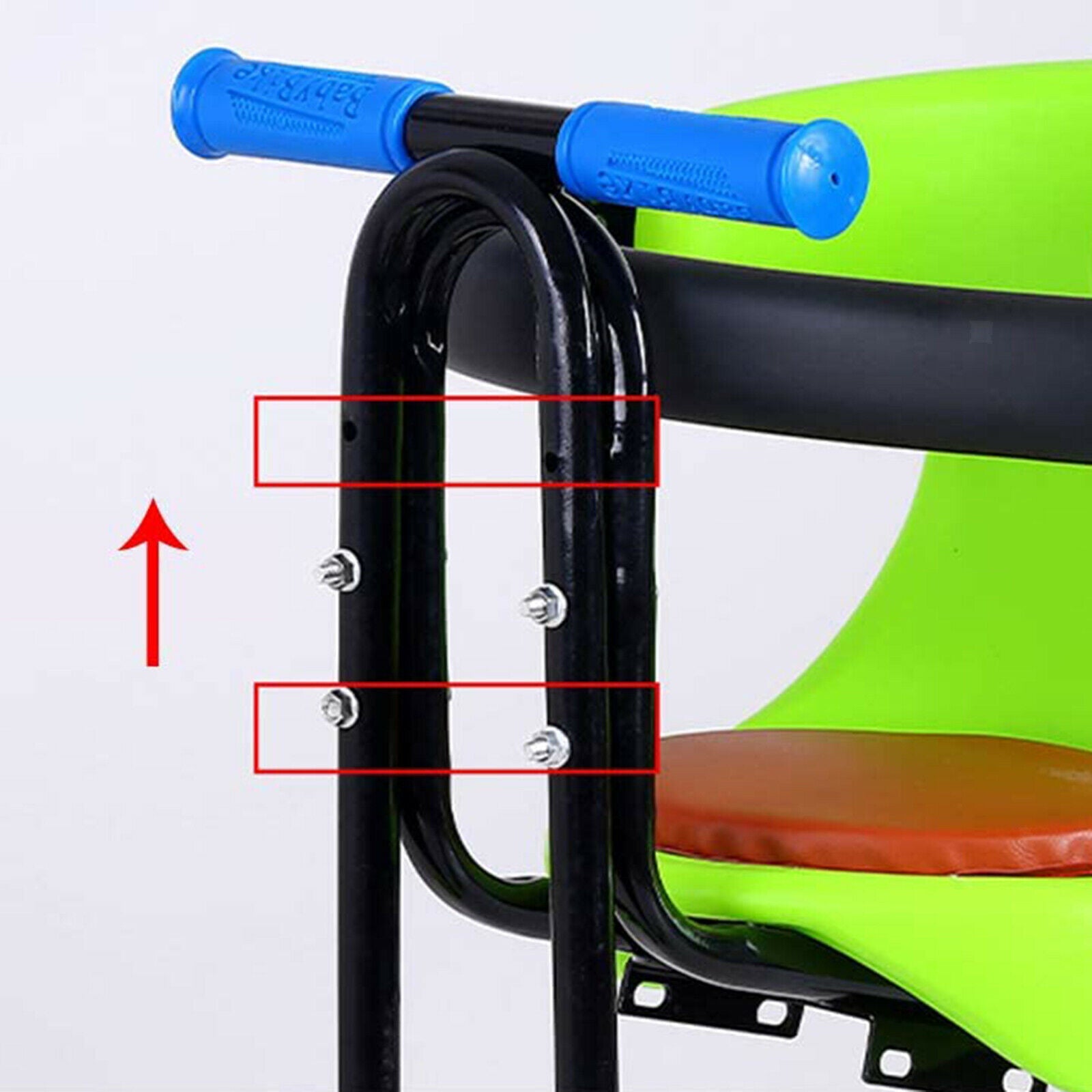 Bike Bicycle Baby Kids Seat Saddle Children Carrier with Handrail Foot Rest