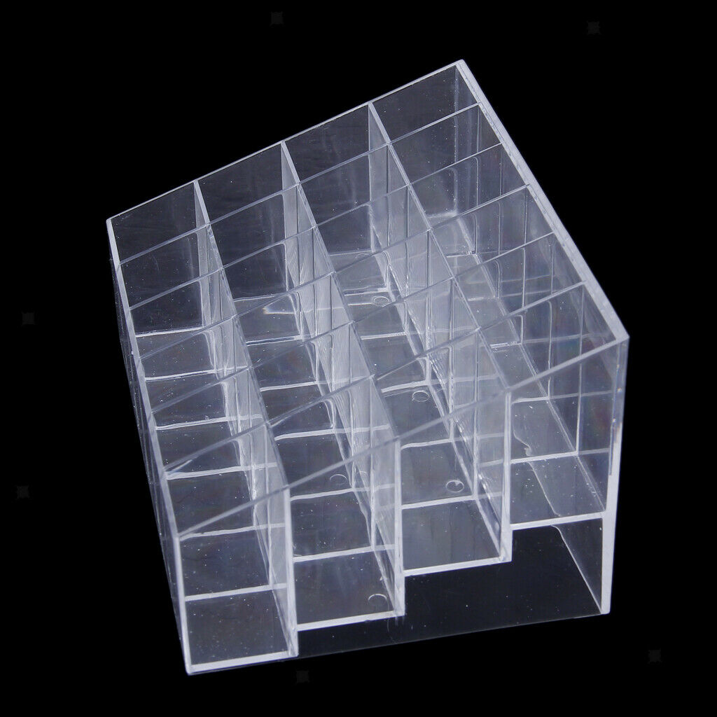 24 Slots Acrylic Lipstick Cosmetics Display Stand Case Organizer Box Rack