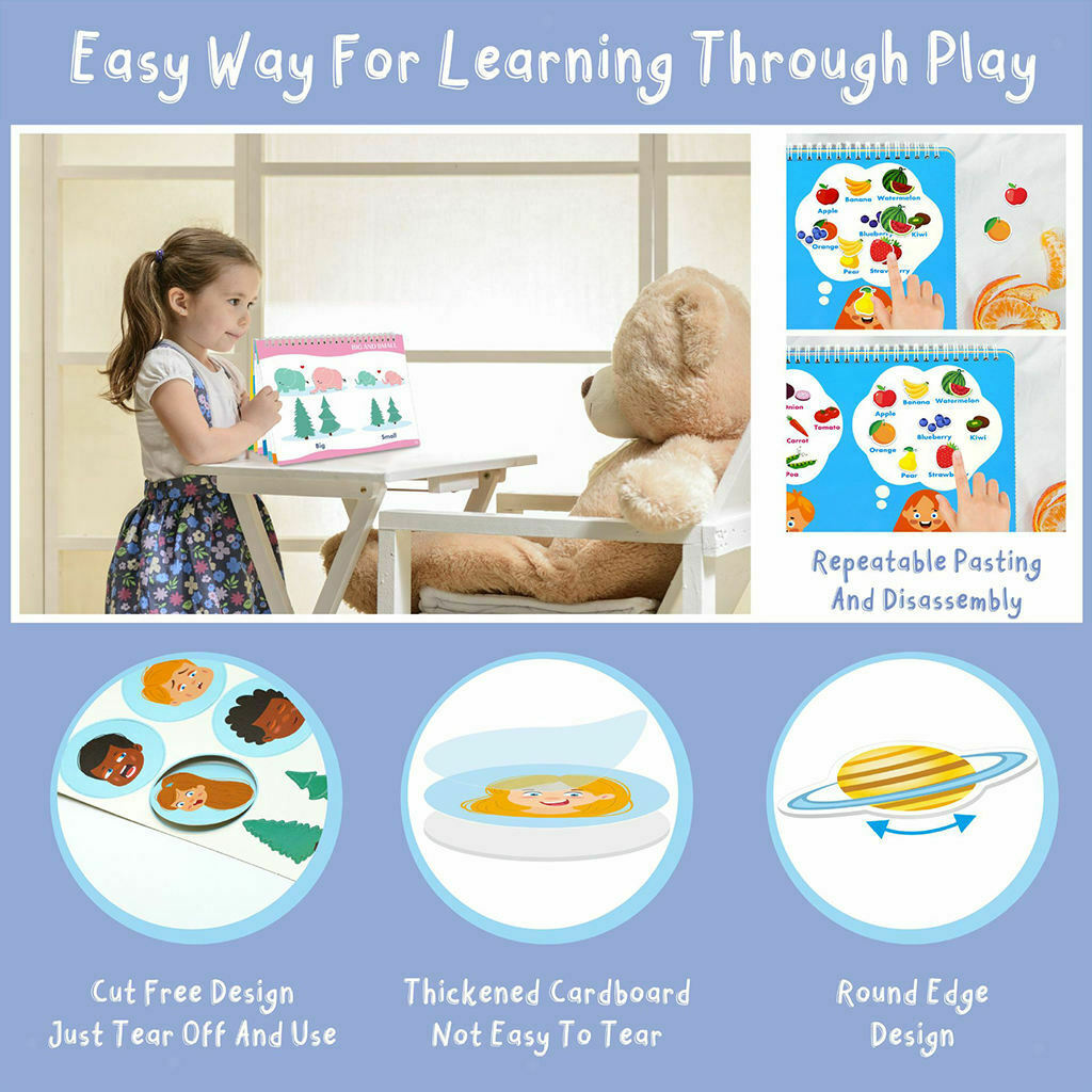 Quiet Busy Book 15 Themes Logical Thinking Multifunctional Activities Binder for