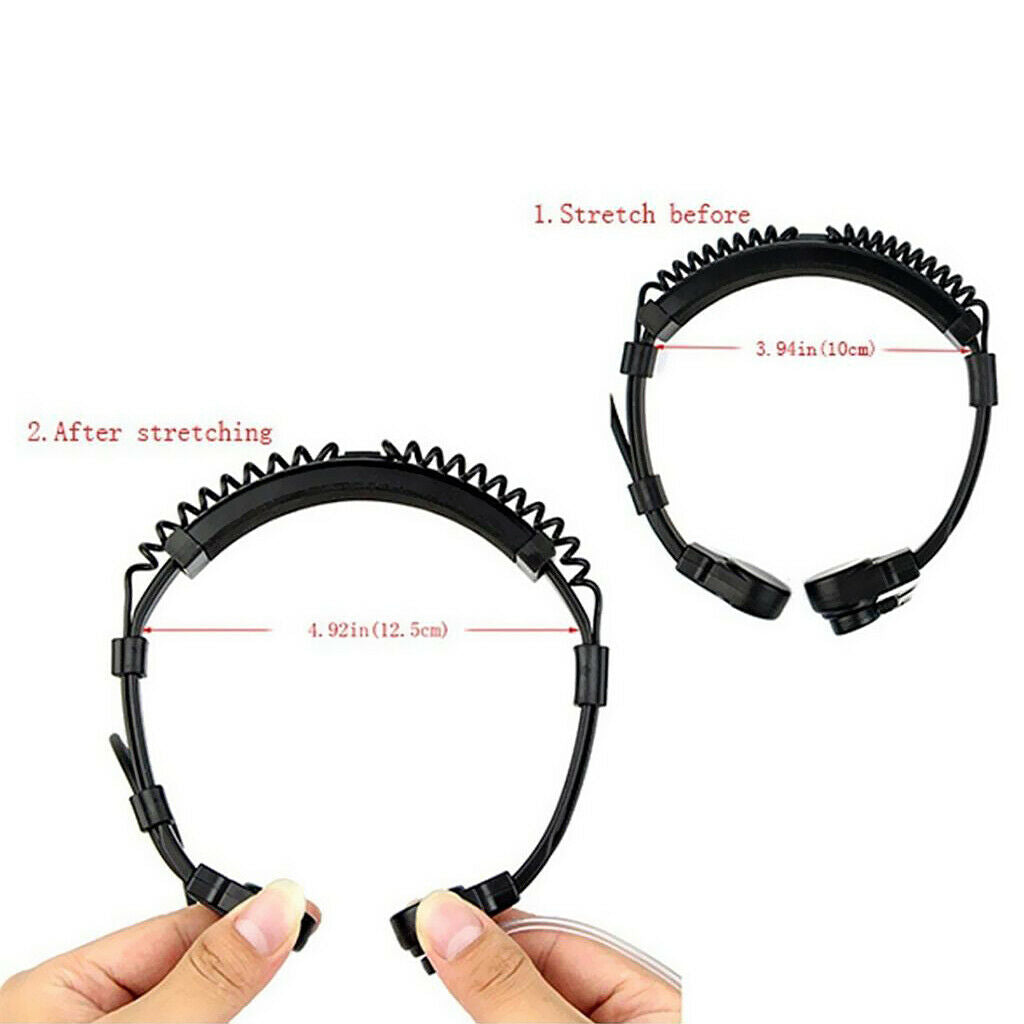 2 Pin Throat Mic Covert Acoustic Tube Earpiece Headset with PTT