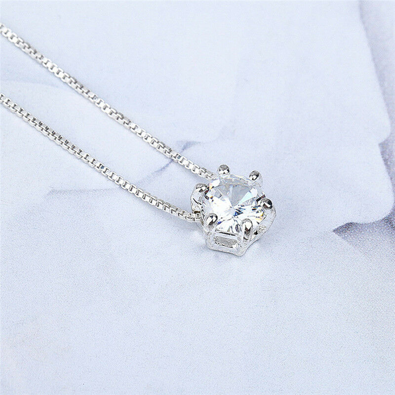 Women Jewelry Charm Crystal Zircon Pendant Chain Statement  ChokerNecklac Pb