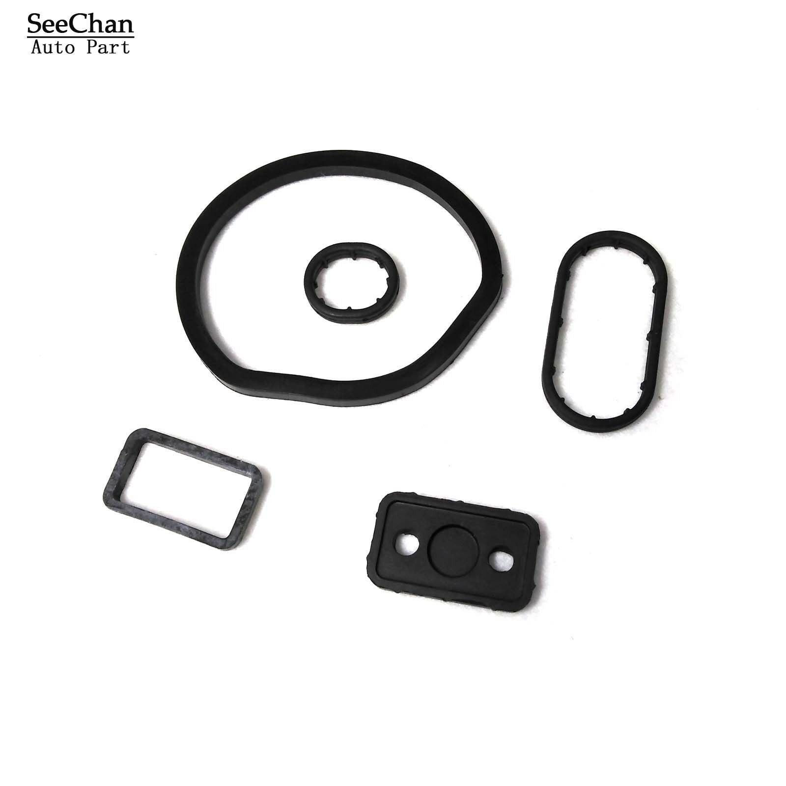 5Pcs Engine Oil Cooler Seal Ring Gasket Set Fit 98-07 Benz W163 W202 1121840361