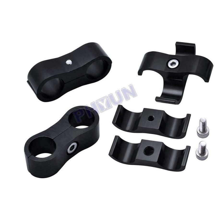 8Pcs AN-4 AN4 11MM 12MM Braided Hose Separator Clamp Fitting Adapter Bracket