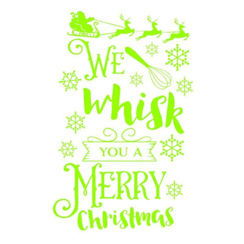 We Wish You a Merry Christmas Self-Adhesive Silk Screen Printing Stencil Sign